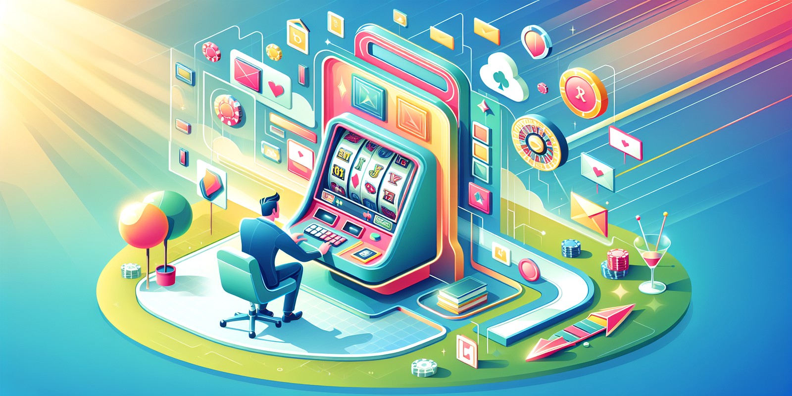 Image showcasing luxurious slot games with tips for players at PK777